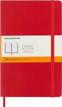 Moleskine Classic Notebook Soft Cover Large (5&quot; x 8.25&quot;) Ruled/Lined Scarlet Red - £20.34 GBP