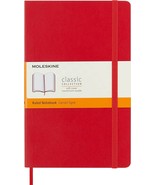 Moleskine Classic Notebook Soft Cover Large (5&quot; x 8.25&quot;) Ruled/Lined Sca... - £20.54 GBP