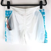 TYR Womens Full Bloom Boardshort Zip Pocket Floral Turquoise White M - £11.58 GBP