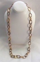 bebe Mixed Metal Metallics 30&quot; Chain Link Fashion Necklace - £10.11 GBP
