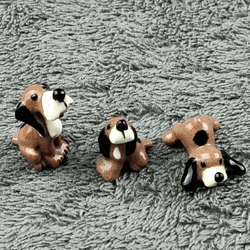 Primary image for Vintage Hagen Renaker Miniature Hounds Pups Retired Ceramic Figurine Lot - READ 