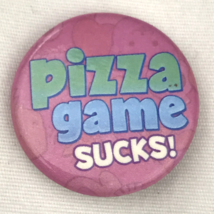 Pizza Game Sucks Pin Button Pinback - £9.99 GBP