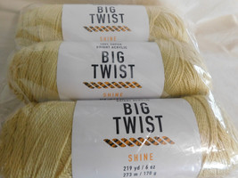 Big Twist Shine Butter Yellow lot of 3 Dye lot 34/3889 - £12.75 GBP