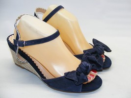 Crown &amp; Ivy Leila Women Blue Espadrilles 3&quot; Wedge Heels Size 10 M Sandals Shoes - £19.00 GBP