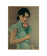 Girl in Blue Dress Poster Vintage Reproduction Print Chinese Shanghai La... - $4.95+