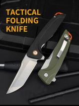 Folding Pocket Knife | D2 Blade Steel | Ball Bearing | Sure Grip G10 Handle - £23.89 GBP