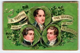 St Patricks Day Postcard Hearts Of All Famous Irishmen Tuck 157 Germany ... - $27.00