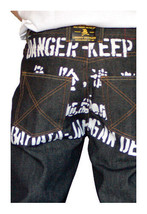 Dissizit! Danger 5-pocket Classic Fit Raw Black/Indigo Denim Jeans NWT - £32.98 GBP