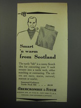 1955 Abercrombie &amp; Fitch Turtle Bib Ad - Smart &#39;n warm from Scotland - $18.49