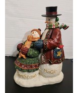 Raz Imports Deb Strain Santa with Snowman &quot;ChristmasMagic&quot; Figurine - $347.82 MXN