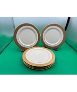 Set of 6 Lenox Bone China WESTCHESTER Salad / Dessert Plates Gold Band - $219.99