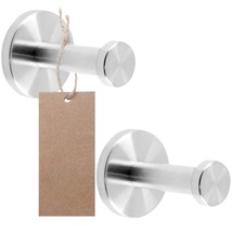 2 Pcs Bathroom Towel Hooks, Brushed Nickel Stainless Steel Wall Mounted Robe Hoo - $11.99