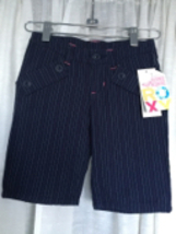 Roxy Girls Navy Pin Stripe Shorts Size Medium (5) by Roxy Teenie Wahine - £15.73 GBP