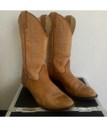 TONY LAMA Cowboy Boots 2-Tone Leather Brown Tan Western Low Heel Men Siz... - €70,12 EUR