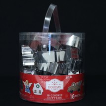 Holiday Time 18 piece Christmas Cookie Cutter Set Metal Angel, Reindeer Star NEW - £8.42 GBP