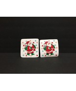 2 Santa Claus with Stars Coasters Christmas Decorations - £1.43 GBP
