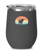 Wine Tumbler Stainless Steel Insulated Funny Longhorn Cattle Texas Cow Herd  - $29.95