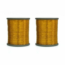 Metallic Zari Thread Embroidery For Sewing and Jewelry Making 0.1MM Yellow 2Pcs - £5.89 GBP