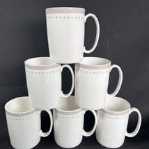 6 Kate Spade Lenox Coffee Cups Mugs Charlotte Street East Grey  12 oz - £34.09 GBP