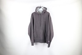 Vintage Champion Mens Medium Faded Classic Logo Hoodie Sweatshirt Heather Gray - £34.84 GBP