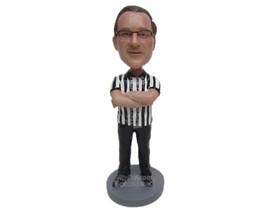 Custom Bobblehead Handsome Referee Waiting For The Game To Begin - Sports &amp; Hobb - £71.12 GBP