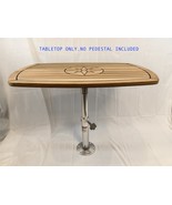 Barrel Folding Teak Table Top Star Inlay 300/610x940mm Marine Boat -TC642 - €622,26 EUR