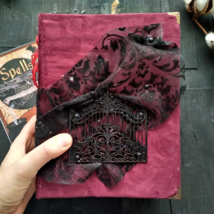 Witchcraft journal Witch dark flower grimoire Witchy junk book for sale ... - $500.00