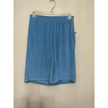 BP. Womens Jogger Shorts Blue Pocket Mid Rise Pull On Elastic Waist Terry XS New - £11.15 GBP