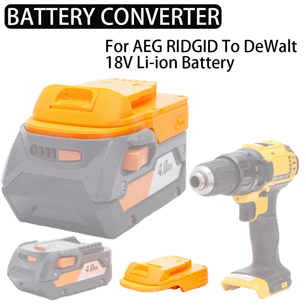 Converter For AEG RIID 18V to DeWalt/Bauer/Bosch 18/20V Li-Ion Tool Wireless Bat - £64.86 GBP