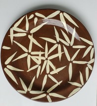 2004 Julie Ueland (1) 13 inch Large Brown Bamboo Pattern Dinner Plate - £31.02 GBP