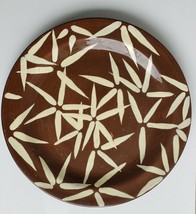 2004 Julie Ueland (1) 13 inch Large Brown Bamboo Pattern Dinner Plate - $29.69