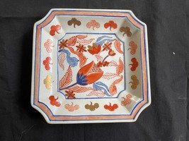 Chinese Ceramic Ashtray Dish Porcelain  floral  . Sealmark - $89.00