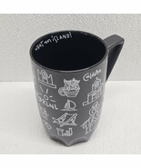 ATP Santorini What An Island! Black Coffee Mug Cup Souvenir - $41.52 CAD