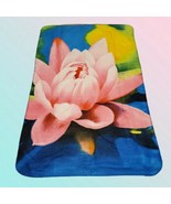 Pink Waterlily Relax Plush Throw Blanket Fleece Bed Sofa Couch Lap Soft ... - £11.49 GBP