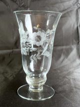 Colony Danube footed Ice Tea/Water Tumbler ~ fine glass ~ etched glass - £4.52 GBP