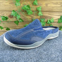 Earth Origins Clara Cortney Women Mule Shoes Blue Leather Slip On Size 9 Medium - £22.07 GBP