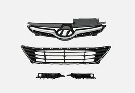 Front Upper Lower Grilles &amp; Bumper Brackets Set For 2014-2016 Hyundai El... - $40.86 CAD