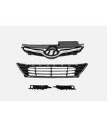 Front Upper Lower Grilles &amp; Bumper Brackets Set For 2014-2016 Hyundai El... - $29.01
