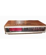 Vntg MAGNAVOX Alarm Clock Radio AS128/44 Brown Faux Wood Rare HTF Tested... - $41.09 CAD