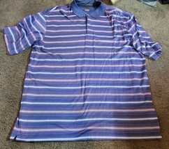 Nike Tiger Woods Mens Purple Striped Golf Polo Shirt XL - £17.58 GBP