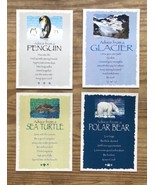 4 Advice For Life Note Cards w Envelopes Glacier Penguin Polar Bear Sea ... - £7.82 GBP