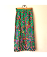 Vintage 1960s bird print Mod skirt glitter outlines by Malbe Original Large - €63,75 EUR