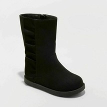Cat &amp; Jack™ ~ Reva ~ Ruffle Boot ~ Black ~ Toddler Girls&#39; Shoe Size 6 - £17.64 GBP