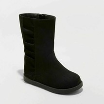 Cat &amp; Jack™ ~ Reva ~ Ruffle Boot ~ Black ~ Toddler Girls&#39; Shoe Size 6 - $22.44