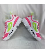 Fila Banchee 3 Sneaker, White/Knockout Pink/Green Gecko Multicolor Size 6.5 - $51.60 CAD