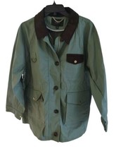 J.Crew Women&#39;s Size 2XL Green Waxed Chic Cotton Classic Field Jacket Zip Button  - $98.99