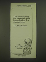 1974 The Ritz-Carlton Boston Hotel Ad - There are certain people - £14.53 GBP