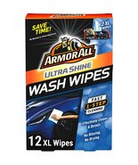 Armor All 18240 Ultra Shine Wash Wipes (12 XL Wipes), 1 Pack - $1,295.30 MXN
