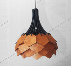 AFRICA - Ceiling - hanging lamp - eco, wooden pendant light - £70.77 GBP