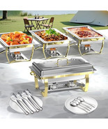 Chafing Dishes for Buffet 4 Pack, 8QT Semi Gold Food Warmers for Parties... - $12,316.25 MXN
